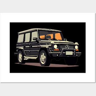 AMG G wagon mercedes Black Posters and Art